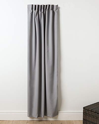 Trend Curtains Blackout & Thermal Lining Caravan Motorhome Campervan Door Curtain Fully Lined - 3 pencil pleat panels with Plain Polyester fabric (Blackout Grey 44 Width x 78 Single Door Curtain)