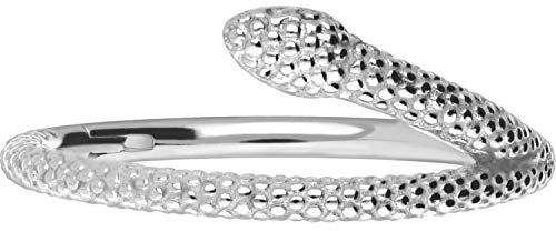 PIERCINGLINE Chirurgenstahl Segmentring Clicker Schlange Piercing Ohr Helix Conch Ring Silberfarben 12 mm