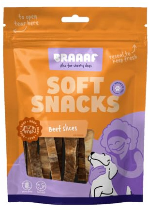 Braaaf Beef Steak Slice with Fish Trockenfutter für Hunde, 12 cm