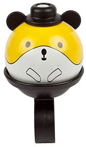 Kinder Fahrradklingel,MoreChioce Einstellbar Fahrradglocke Cartoon Fahrrad Klingelring Mädchen Laufrad Roller Ring Klingel Klein Fahrradklingel Fahrrad Horn Zubehör,Gelb