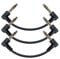 iYueMps Gitarre Patchkabel 3 Stück 15cm Gitarre Pedal Effektkabel 6,35mm Instrumentenkabel 1/4 Stereostecker Rechtwinklig Patchkabel für Gitarre Bass Effektpedale