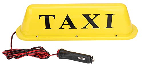 Joyzan Magnetisches Taxi Cab Sign, DC12V Wasserdicht Leuchtschild Topper Universal Auto LED Birnen Taxi Cab Roof Top Sign Light Licht Shell Topper mit versiegelter Basis(Gelb)