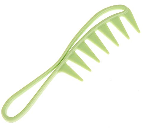 YUNHOME Kamm Friseur Kamm Lockenkamm Haarkamm 1Pcs Wide Tooth Shark Comb Detangler Curly Hair Salon Friseur Massage Kamm,Grün
