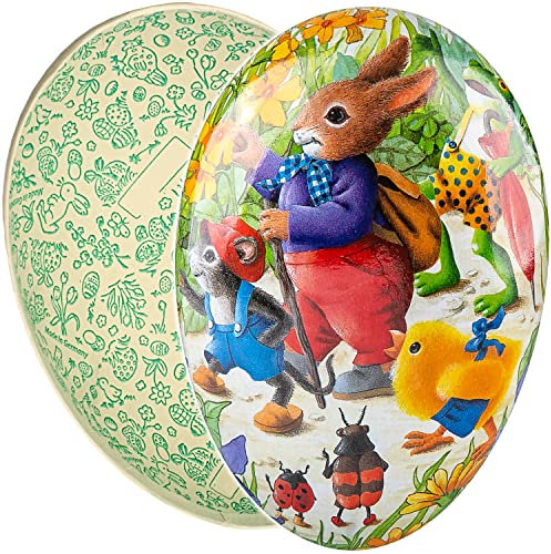 alles-meine.de GmbH 10 Stück Ostereier/Eier zum befüllen Anzahl frei wählbar Hase beim Osterspaziergang - 15 cm - Füll - Pappei - Deko Pappe Papp Pappeier Dekoei Papposte..