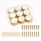 EVERGD 27mm Pure Copper Handle Shell Brass Gold Wardrobe Kitchen Cabinet Door Knobs Drawer Cupboard Hardware Pull Handle Clothes Coat Hook Modern Simple (9, Pearl White（32mm）)