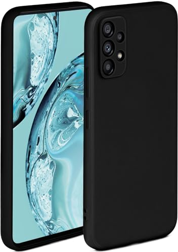ONEFLOW Soft Case für Samsung Galaxy A53 5G Hülle aus Silikon mit Kameraschutz, Silikonhülle mit erhöhtem Schutz fürs Display, Backcover Schutzhülle, weiche Handyhülle, Schwarz