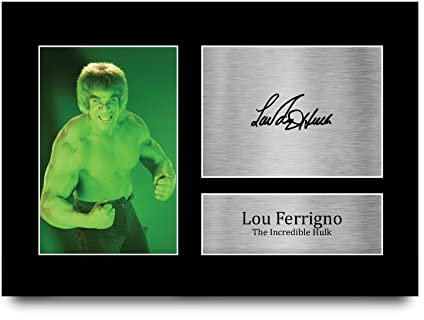HWC Trading A4 Lou Ferrigno The Incredible Hulk Geschenke Geducktes Signiertes Autogramm Foto für Fans von Film Memorabilien - A4