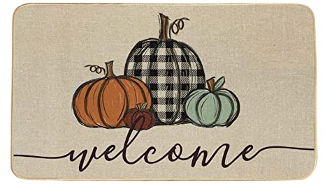 Herbst Thanksgiving Fußmatten Home Herbst Haustür Matte Teppich Fußmatte Außen Schmutzfangmatte Willkommen Fußmatten für Innen- und Schützen Außen Küchenboden Flur Wohnkultur,40x60cm