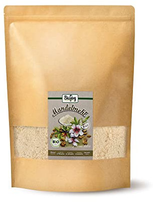 Biojoy Harina de Almendra Desgrasada Ecológica (2 kg), molida suavemente y sin aditivos