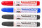 Zebra Large Whiteboard Dry Wipe Marker Pens - Bullet Tip - Black, Blue, Red - Pack of 4
