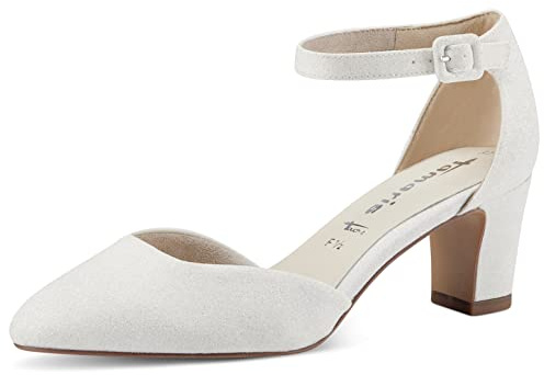 Tamaris Damen Pumps Synthetik, weiß, 37 EU