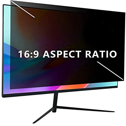 Yunseity Computer Privacy Screen Filter 26in, 16:9 Aspect Ratio Anti Glare Anti Scratch Protector Film for Desktop Computer Security, Snap in Mounting