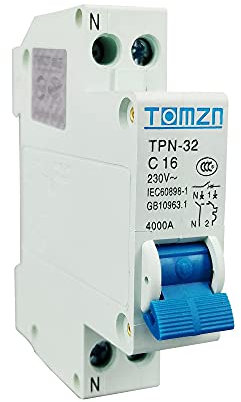 disjoncteur TPN 1P + N Mini disjoncteur MCB 10A, 16A, 20A, 25A, 32A (Size : TPN 10A)