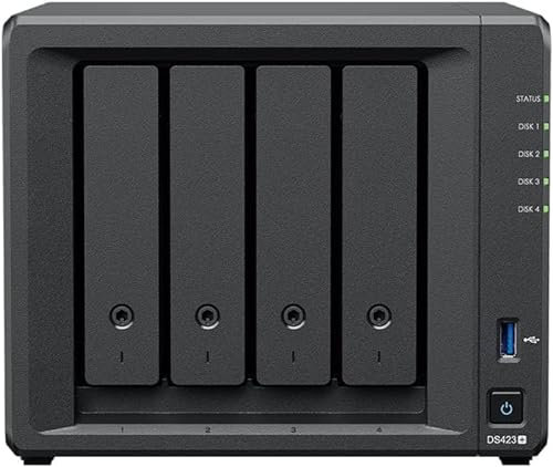 Synology DS423+ 48TB Solución NAS de Escritorio de 4 bahías instalada con 4 Unidades HAT5300 de 12 TB
