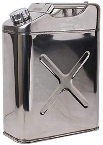 UCCE 20L Peut 304 Acier Inoxydable pour Voiture Moto Essence gaz Diesel Essence Carburant Peut réservoir conteneur bidons d'essence