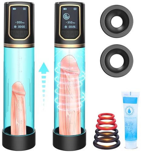 Elektrische Penispumpe 8+8 Saugstufen - Sex Spielzeug für die Männer Penisvergrößerung Penies. Masturbieren Penis Pumpe Vakuumpumpe Pump Schwarz+pfauenblau