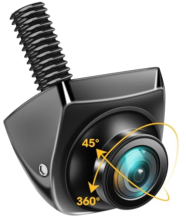AHD 720P Camara Marcha Atras Coche 360° Regulable Camara Trasera para Coche 170° Gran Angular Súper Visión Nocturna IP69K Impermeable Camara Marcha Atras Soporte 12-24V para Coche/Camión/Autocaravana