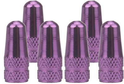 SENZEAL 6 stücke Französisch Staubschutzkappen Aluminiumlegierung Bike Rad Reifen Ventil Abdeckungen (Violett)