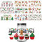 10 Sheets DTF Stickers, Christmas Stickers for 16oz Glass Cups - Waterproof DTF Cup Wrap Gnomes Gingerbread Men Santa Claus Patterns - Rub On Transfers for Glass Crafts
