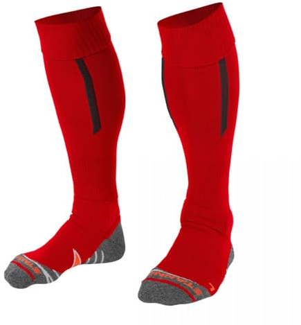 Stanno Sports Socken - Forza II -Socke - Socken mit Atmungsaktivem Kapazität und Einzelschutz - Sportsocken - Anatomische Socken mit linken/rechten Indikatoren - Rot - Größe 45/48