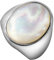Epinki Eheringe Damen 21MM, Poliert Muschel Damenringe Band Ringe Verlobungsring, Silber Edelstahl Ring, Gr.54 (17.2)