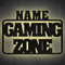 Gamer Gaming Zubehör Gamingzone Deko Game Zone mit Name Gamertag Led Holz Schild
