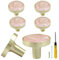 Bonsicoky 6 Pcs Gold Knobs for Dresser Drawers, Round Dresser Cabinet Knobs Pulls for Kitchen Cabinet Cupboard Door Furniture Decorative, Pink