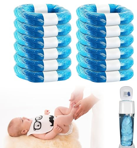 12 Recharges de Poubelle à Couches Recharge Poubelle Grande Capacité pour Tous les Types de Recharges