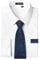 HISDERN Camisa Hombre Blanco Manga Larga Clásico Camisas y Corbata Formal Boda Negocios con Bolsillo 2XL