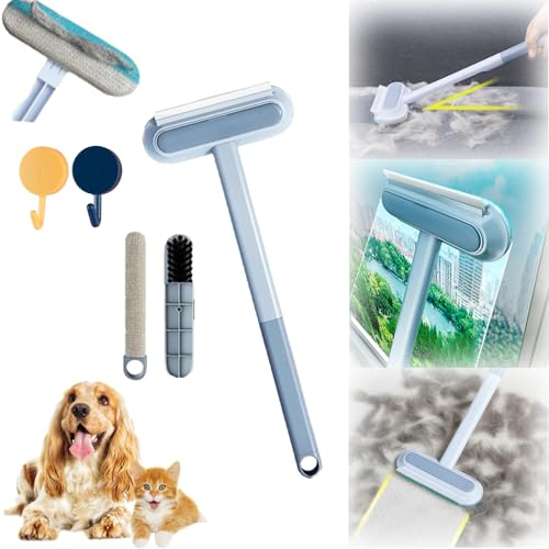 Multifunctional Pet Hair Remover, Ultimate Pet Hair Remover Tool, Pet Hair Cleaning Brush with Squeegee, Reusable Pet Hair Remover for Couch, Carpet and Car (1pcs)