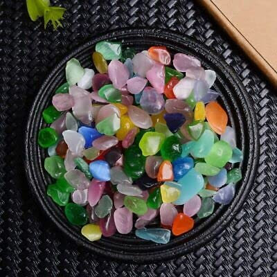 NWPNLXEA Home Collections Natural Colorful Cat Eye Gravel, Fish Tank, Potted Plants, Decorative,
