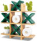 Tic Tac Toe Toilettenpapierhalter Ständer mit 4 grünen Farben, Bambusholz, X-Toilettenpapier-Aufbewahrung, Badezimmer, hängende Aufbewahrung, Wandmontage, Regale, Wanddekoration für Toilettenpapier,