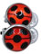 Edelstahl Ohrclips Marienkäfer Ladybug mit Trennlinie 8 mm oder 12 mm mit bequemen Polstern (8 mm zzgl. Fassung)