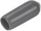 sourcing map 20pcs Rubber End Caps 4mm ID Vinyl PVC Round Tube Bolt Cap Cover Screw Thread Protectors Dark Grey