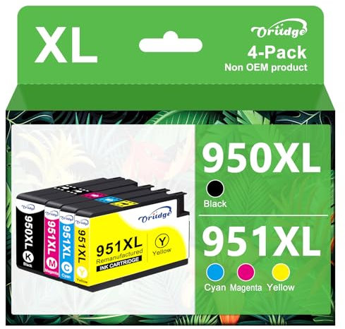 950XL 951XL Druckerpatronen Tintenpatronen, Ersatz für HP 950XL 951XL für HP Officejet Pro 8600 8610 8620 8630 8640 8100 8625 8615 8660 251dw 276dw (Magenta Schwarz Cyan Gelb), Druckertinte