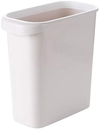 Cubo de basura delgado sin tapa, papelera estrecha, contenedor de basura pequeño y delgado, contenedor de basura abierto para baño, oficina, dormitorio, cocina 28 x 27 x 14,7 cm