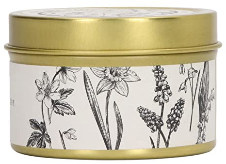 Bougie Parfumée, Cire de Soja Naturelle, Bougie Parfumée Dorée sans Fumée, pour Dîner aux Chandelles (Jacinthe des bois)