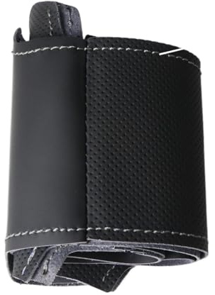 Couvre-Volant pour Scenic 3 2013-2015 pour Laguna 3 pour coupé 2007-2015 pour Laguna 3 2007-2015 Housse de Volant de Voiture revêtement de Volant(Grey Line)