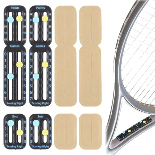 OIHCAZ Tennisschläger Scorekeeper 2 Sets, tragbarer, leichter Tennisschläger und Paddel, Mini-Punktezähler für Enthusiasten, Profis, um Punkte, Spiele und Sets zu behalten