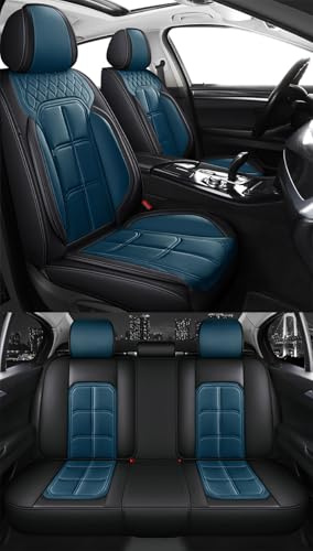 nenyan Autositzbezüge Komplett Set Universal in Premium Design | Schonbezüge für Volkswagen VW Touran T-ROC Up! ID.3 ID.4 Arteon | Auto Sitzbezüge Airbag Geeignet | Wasserdicht Sitzbezug Blau