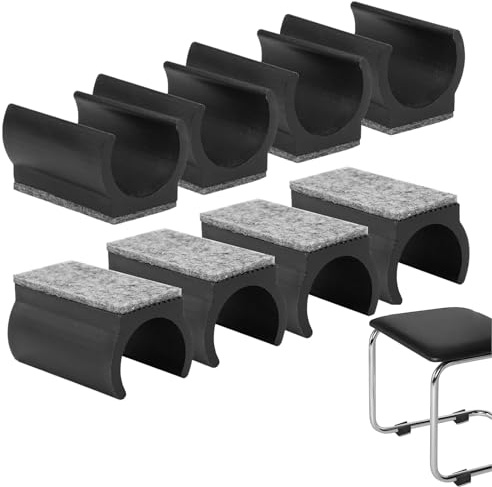 8 Stück Stuhlgleiter Freischwinger mit Filz Ø 22 mm,Filzgleiter für Schwingstühle und Freischwingerstühle,Universelle Möbelgleiter zum Schutz von Parkett,Laminat,Fliesen & Holzböden
