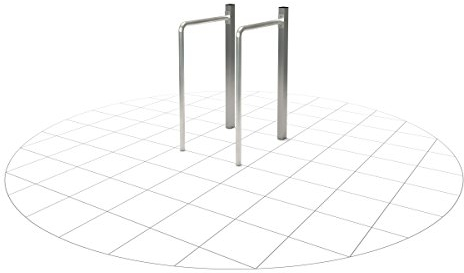 TOLYMP Dip Barren aus V2A Edelstahl/stationäre Dip Station für Outdoor-Fitness/Calisthenics Kraftstation aus hochwertigem Edelstahl/wetterfester kompakter Dip Bar für den Garten