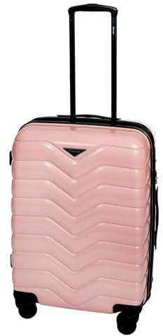 Bowatex Mittelgroße Hartschalenkoffer Trolley V Pastel Pink Koffer 66 cm Cavalet