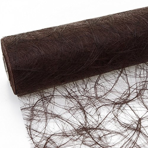 Sizoweb Tischband - 25 Meter Rolle + 100 Deko Sterne in Silber Gratis (30cm Breite, Schokolade/Braun)