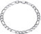 PROSTEEL Herren Armband 21cm Edelstahl Figarokette Armband 6mm breit 3+1 Glieder Link Kettenarmband Armkette, silber
