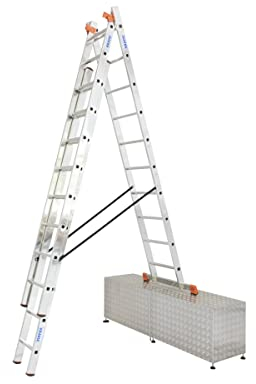 KRAUSE 129765 Spro.Leiter Treppe 3teil 3x10