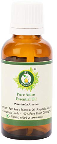 R V Essential Reines Anis Ätherische Öl 30ml (1.01 Unzen) - Pimpinella Anisum (100% reiner und natürlicher Dampf destilliert) Pure Anise Essential Oil
