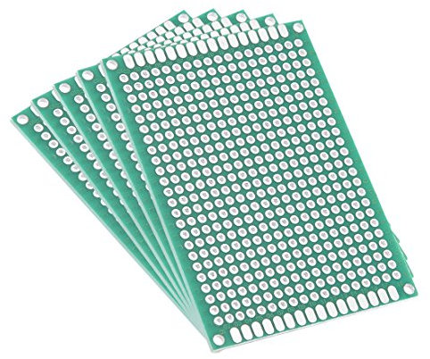 sourcing map 5 Stück Doppelseitige Leiterplatten Universal Gedruckte Schaltung Platte 5x7cm für DIY Löten Elektronische Projekte Praxis Testschaltung