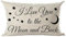 Ramirar Dekorativer Kissenbezug mit schwarzem Zitat I Love You To The Moon And Back, für Zuhause, Wohnzimmer, Bett, Sofa, Auto, Baumwollleinen, rechteckig, 30,5 x 50,8 cm