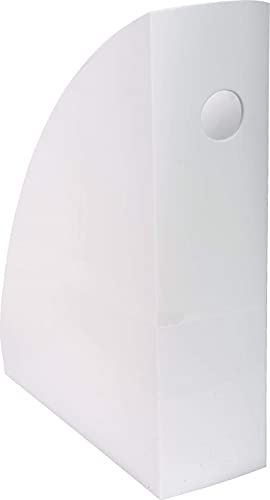 Exacompta - Réf. 18213D - 1 Porte-revues MAG-CUBE Office, pour rangement documents A4 et A4+, catalogues, magazines - Dimensions : Prof 26,6 x larg 8,2 x Haut 30,5 cm - Couleur blanc